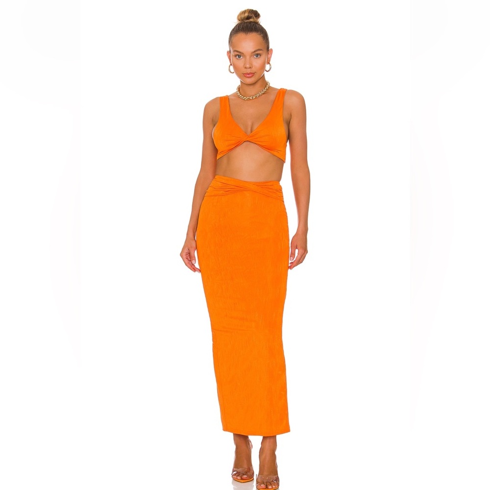 Superdown Orange Skirt/Top Set